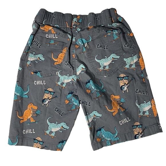 Boys Short 365 Kids GRANIMALS Dinosaur Size 8 Gray Shorts - Picture 4 of 4